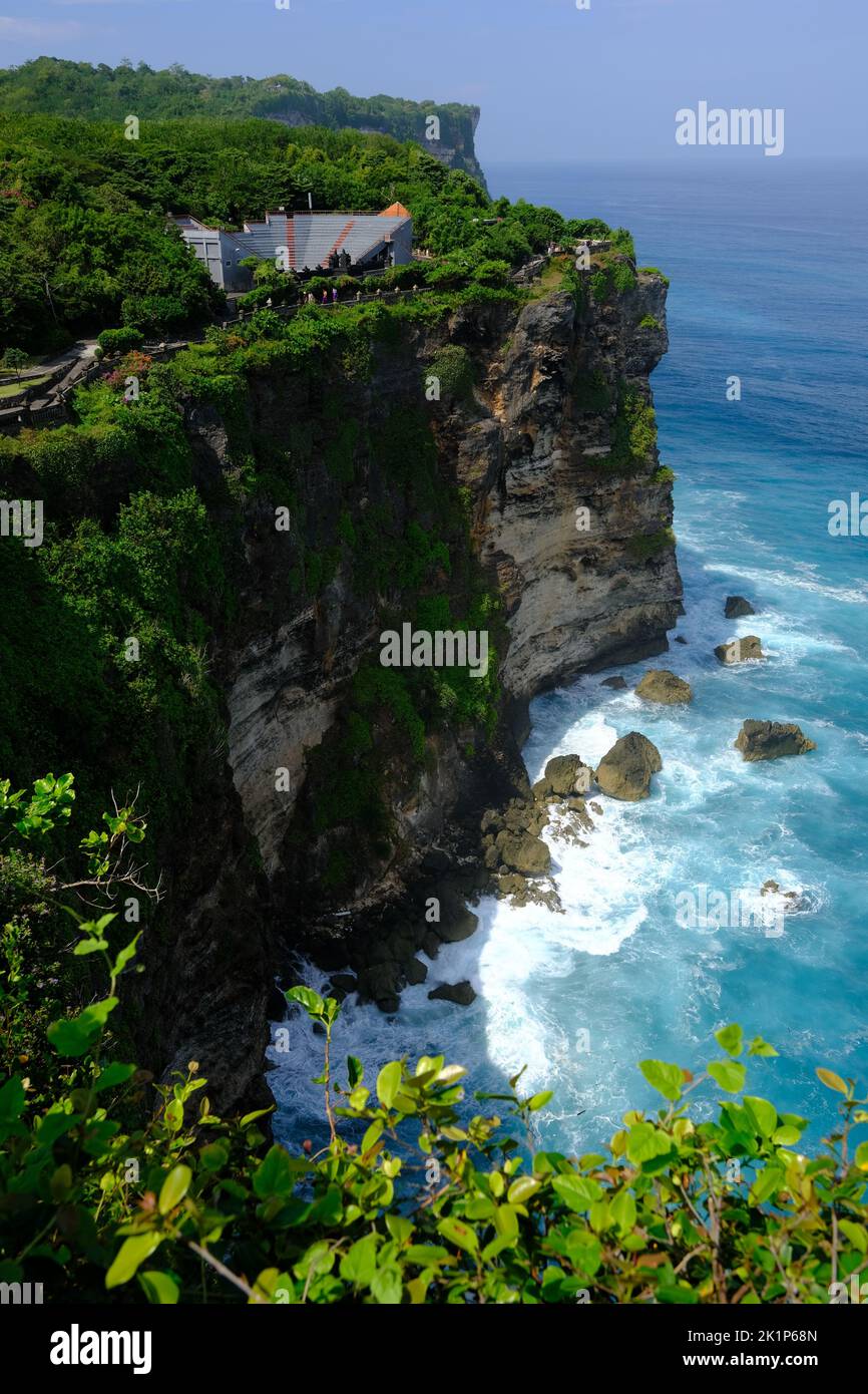 Indonesia Bali - Tempio di Uluwatu - Tempio indù di pura Luhur Uluwatu Foto Stock