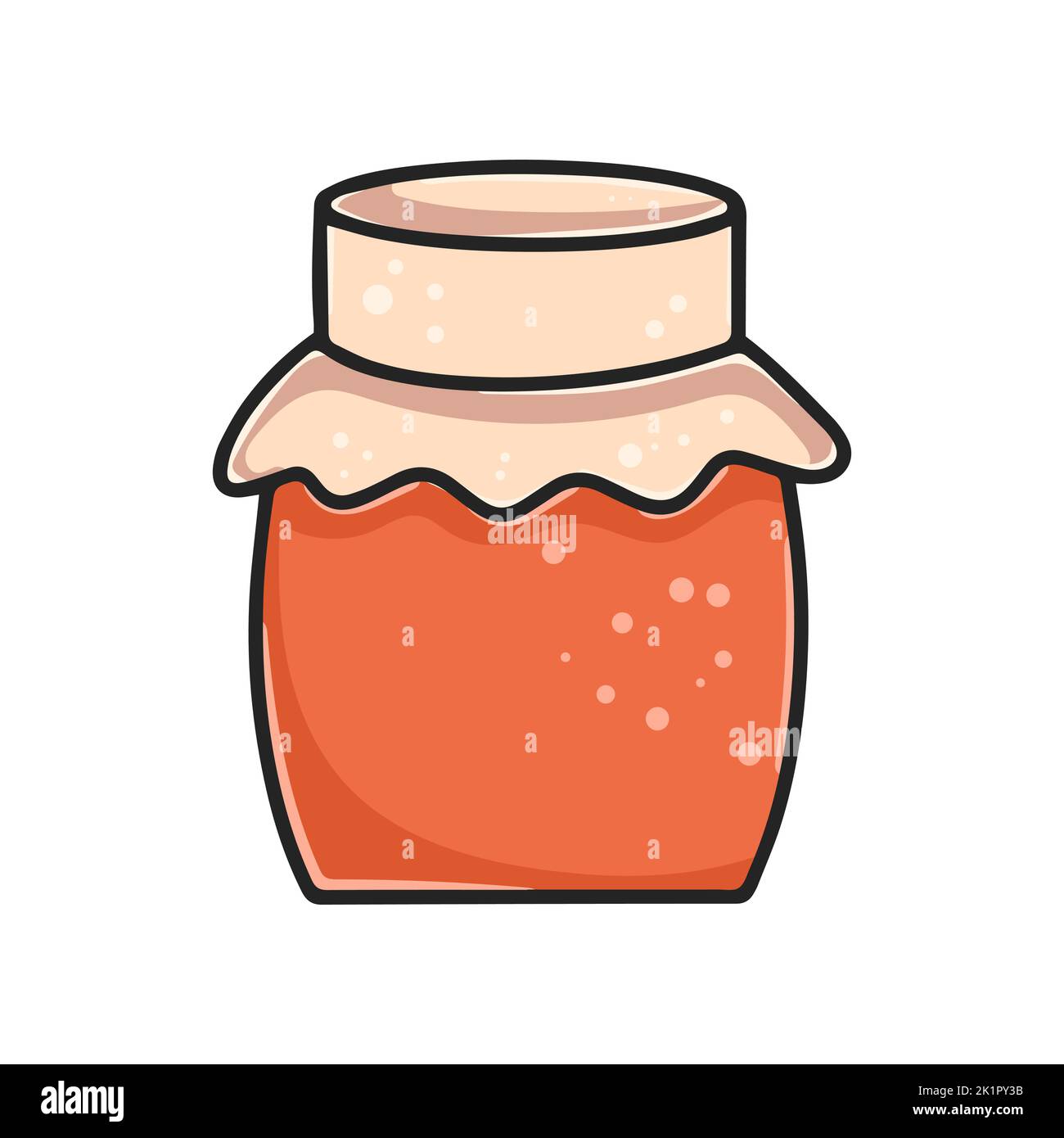 Vasetto di miele o marmellata clipart Illustrazione Vettoriale
