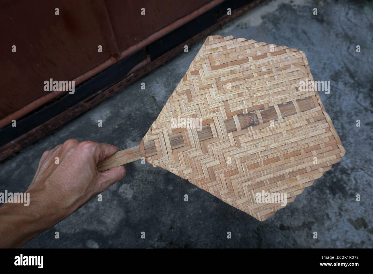 Ventola di tessitura, ventola manuale, ventola manuale Foto Stock