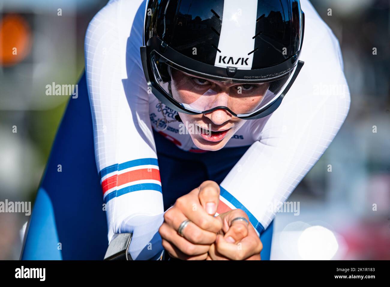 WOLLONGONG, AUSTRALIA - 20 SETTEMBRE: TARLING Joshua durante i Campionati del mondo su strada 2022 di UCI Wollongong il 20 settembre 2022 a Wollongong, Australia (Foto di Arne MillOrange Pictures) Foto Stock