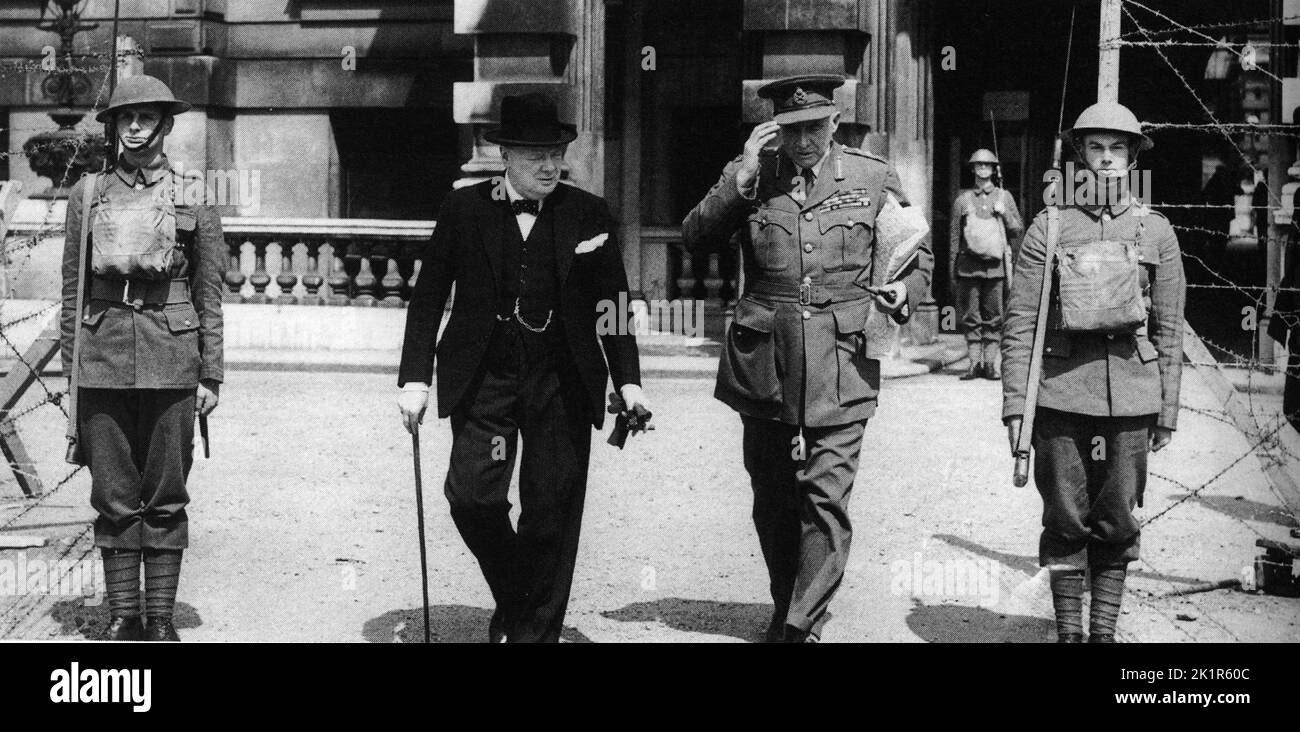 Winston Churchill all'Ammiragliato Maggio 1940 Foto Stock