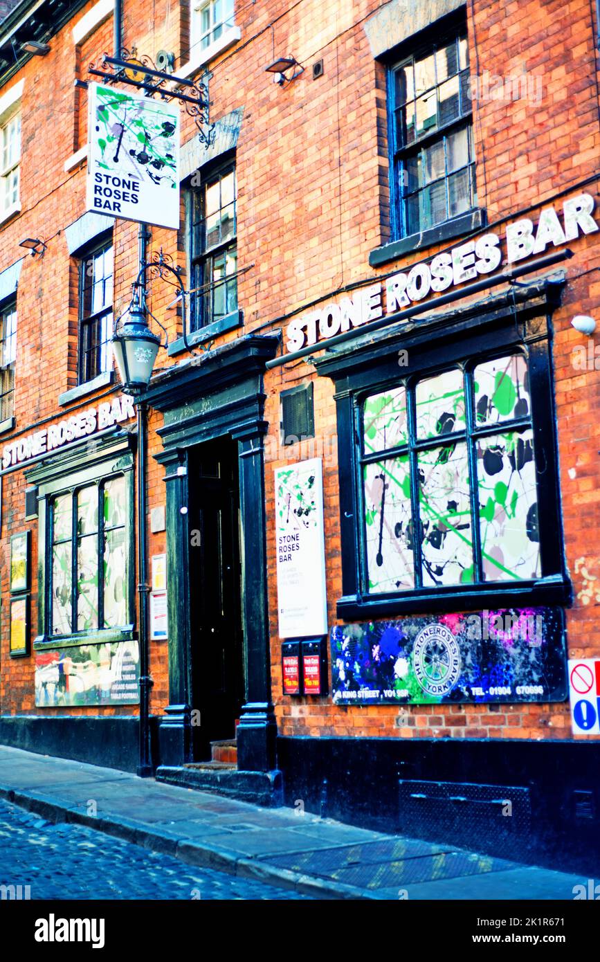 Stone Roase Bar, King Street, York, Inghilterra Foto Stock