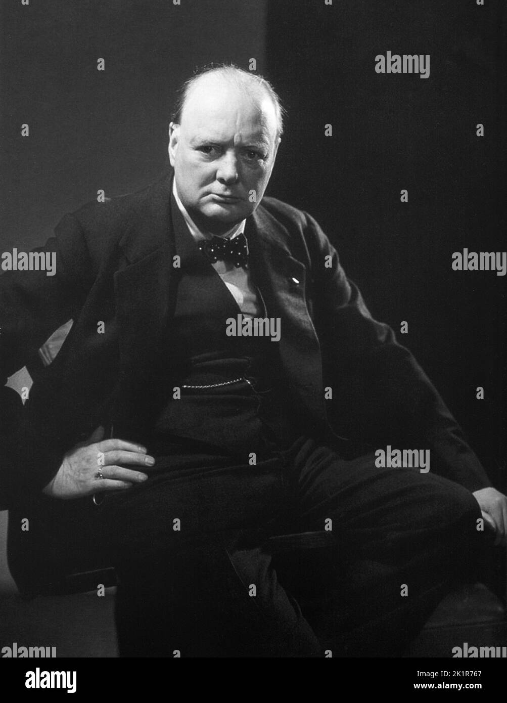 Winston Churchill. Ritratto fotografia di Steichen. New York. 1932 Foto Stock