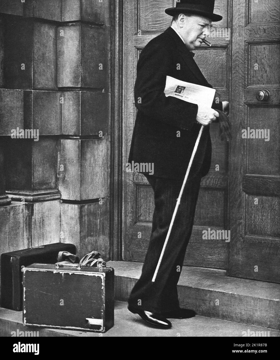 Winston Churchill entra nell'Ammiragliato. Settembre. 1939 Foto Stock