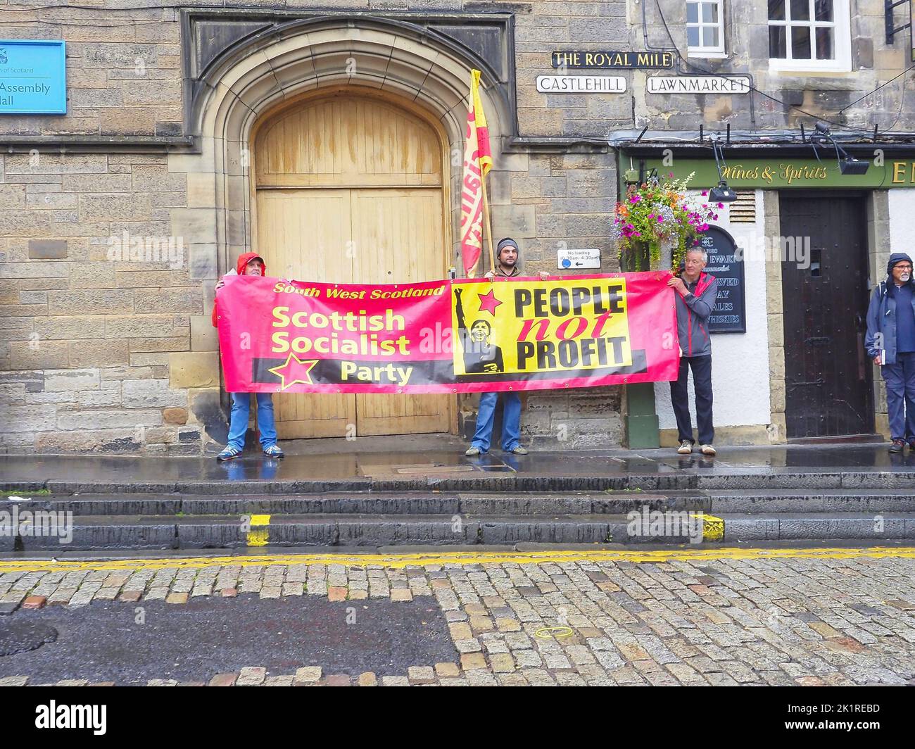 Un'Unione del Partito Socialista Scozzese si raduna a Edimburgo, Scozia, Regno Unito Foto Stock