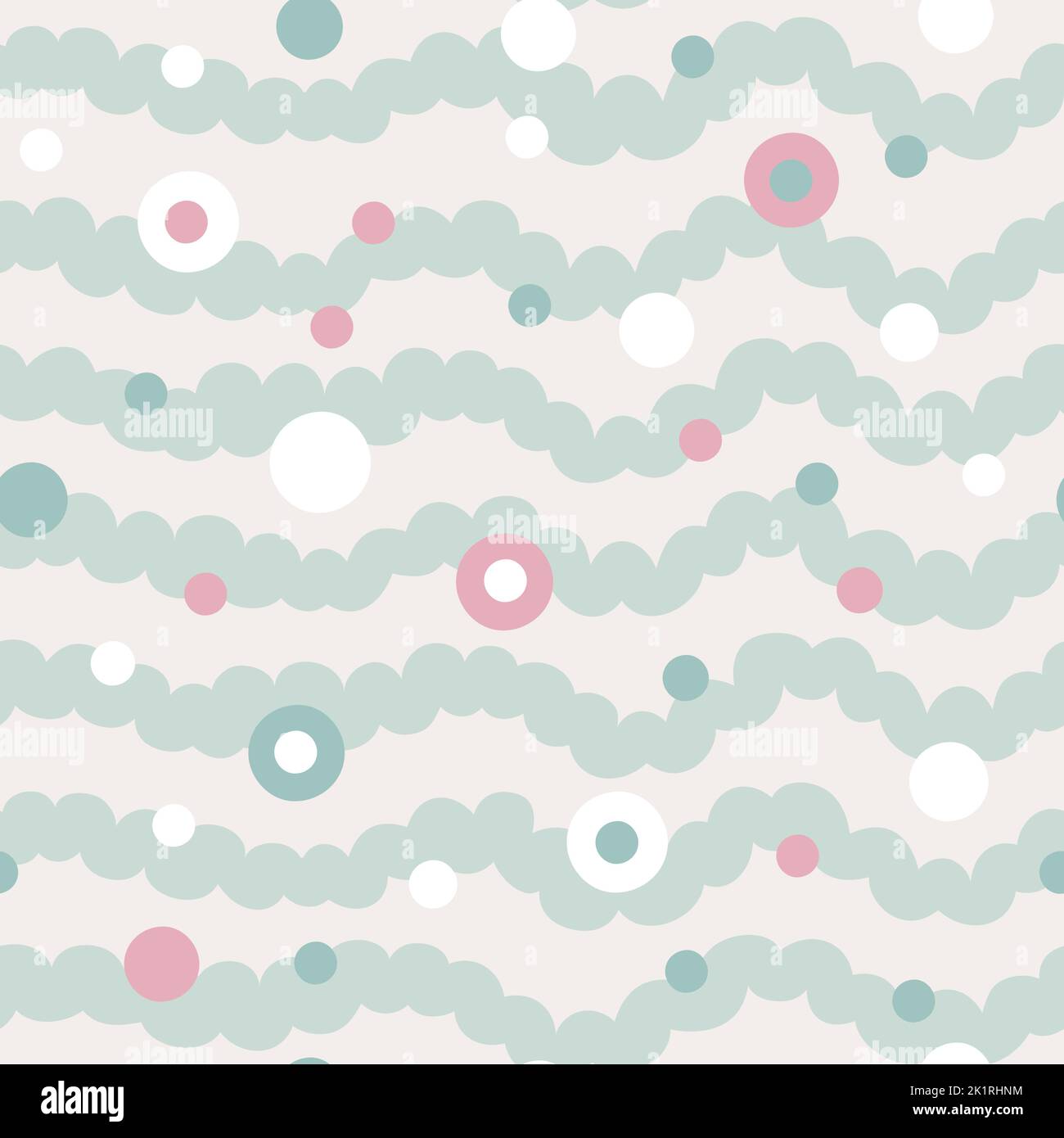 Curve con linee ondulate e pattern di bolle Illustrazione Vettoriale