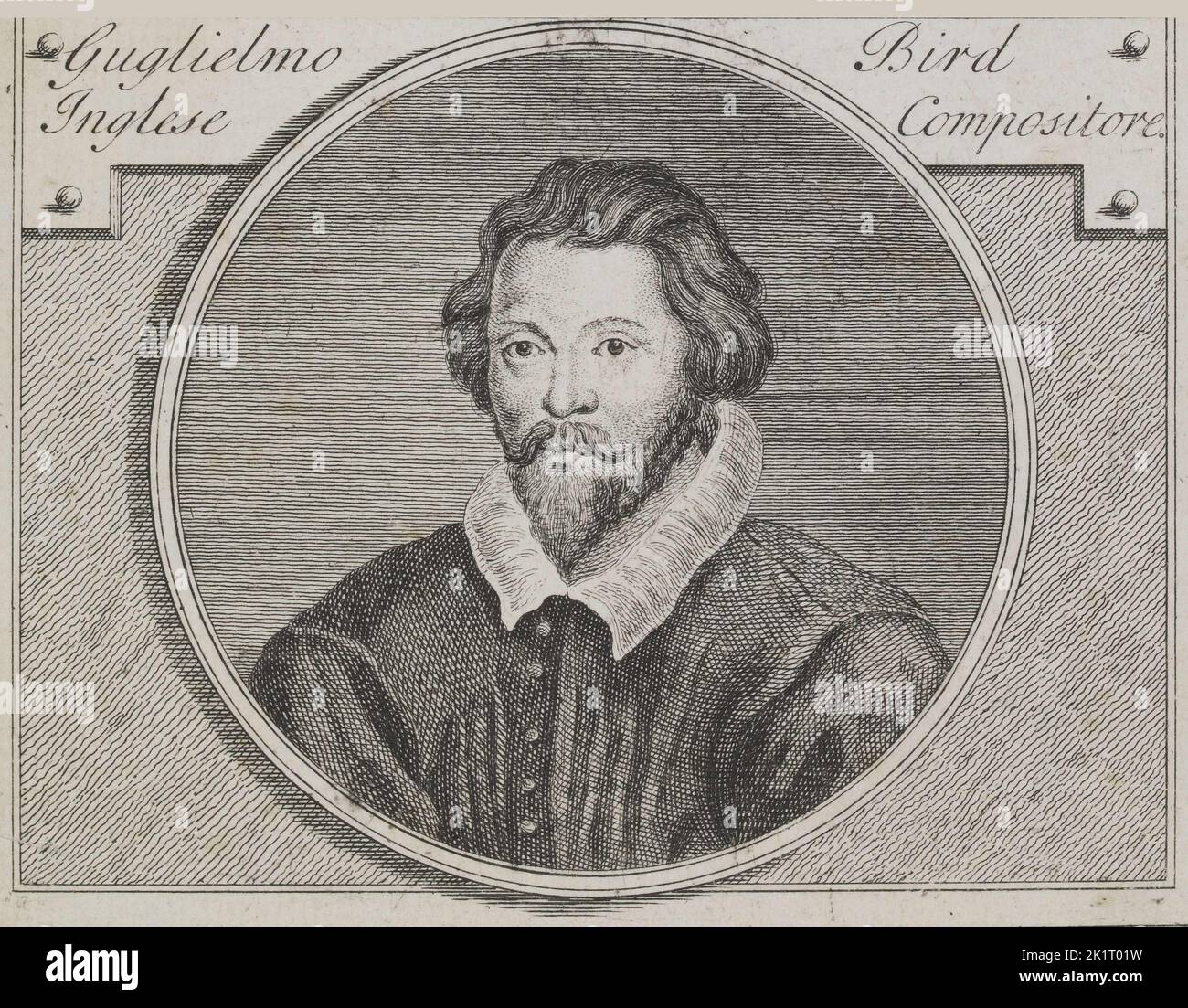 Compositore William Byrd. Museo: COLLEZIONE PRIVATA. Autore: Gerard Van Der Gucht (Vandergucht). Foto Stock