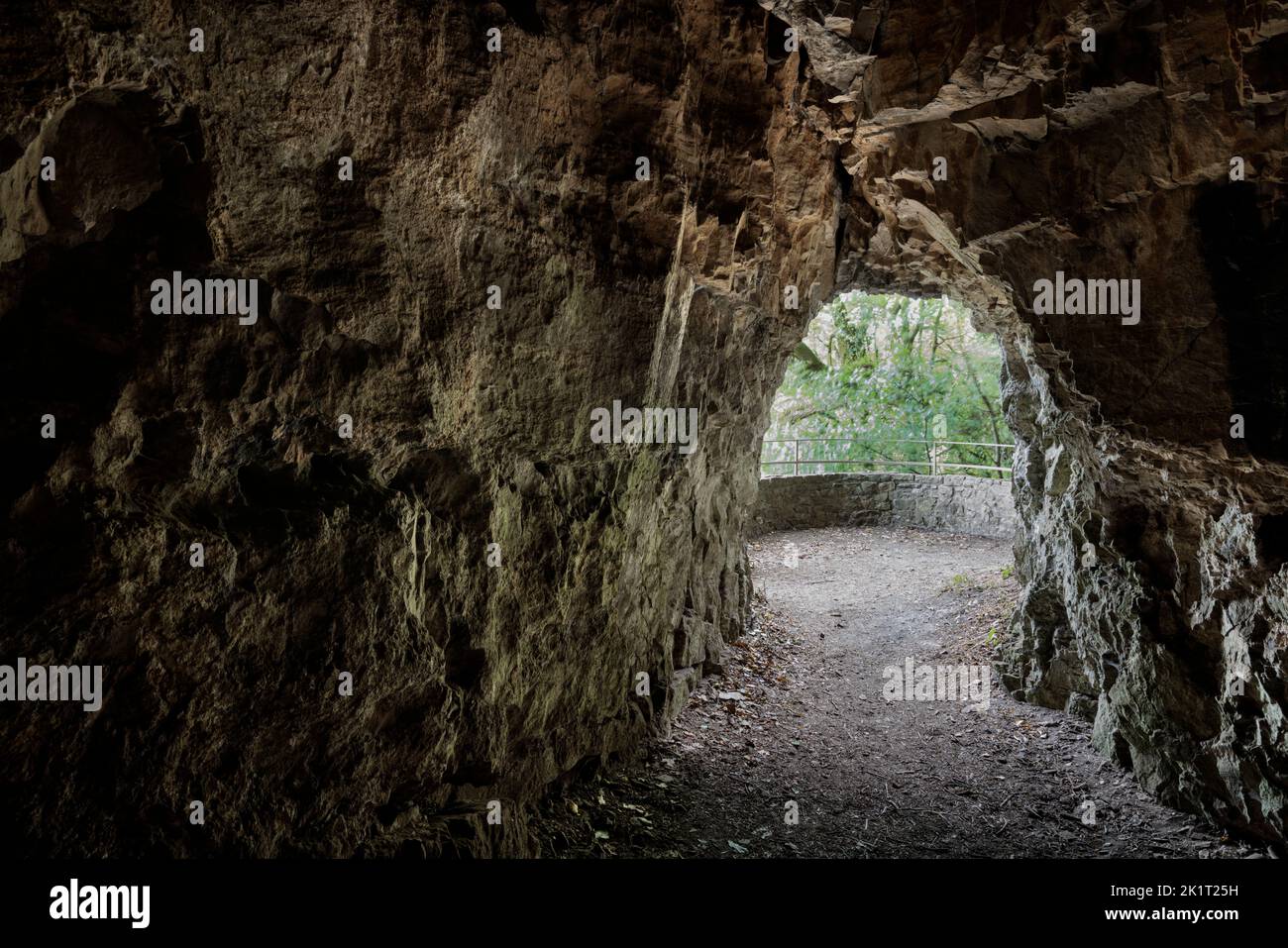 La Giant's Cave nella Lower Wye Valley. Foto Stock