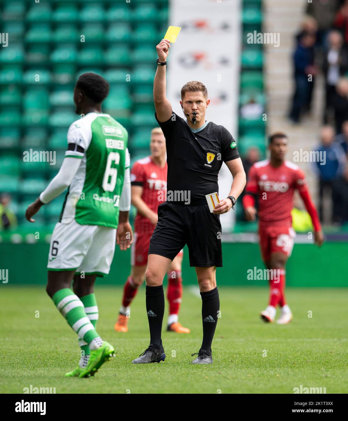 Cinch Premiership - Hibernian / Aberdeen. 17/09/2022. Hibernian ospita Aberdeen nella Cinch Premiership al Easter Road Stadium, Edinburgh, MIDL Foto Stock