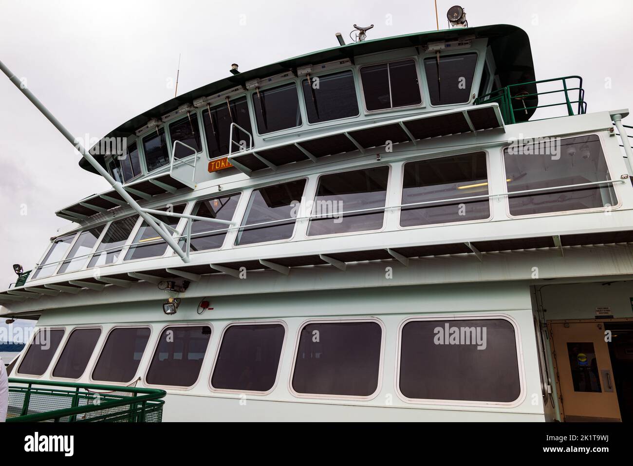 Clinton - Mukilteo Ferry; Puget Sound; Washington; USA Foto Stock