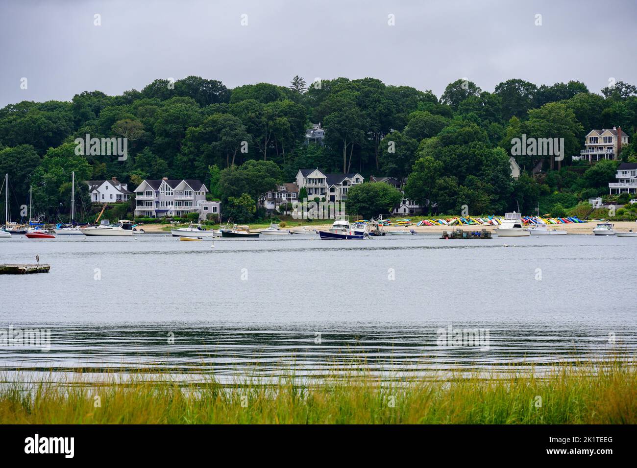 Uno scenario della frazione Centerport nella contea di Suffolk, New York, Stati Uniti Foto Stock