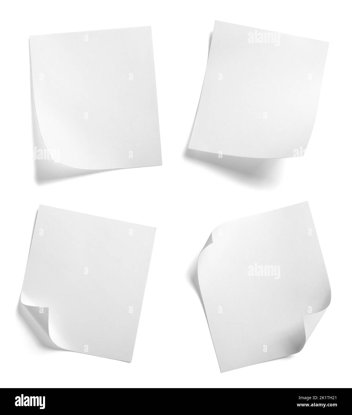 carta messaggio nota promemoria bianco sfondo ufficio business bianco pagina vuota etichetta nastro adesivo Foto Stock