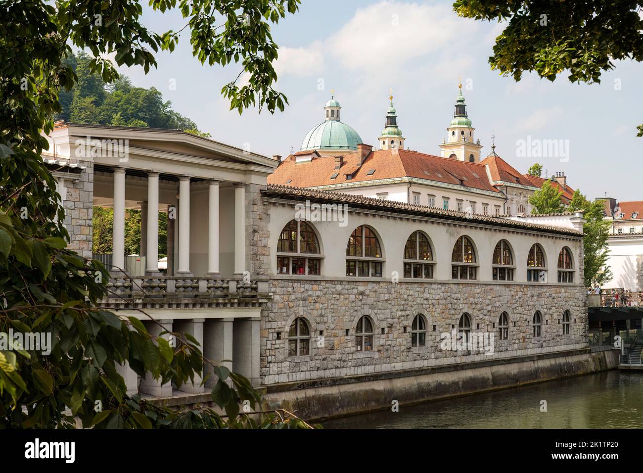 Città di Lubiana, capitale della Slovenia, Europa Foto Stock