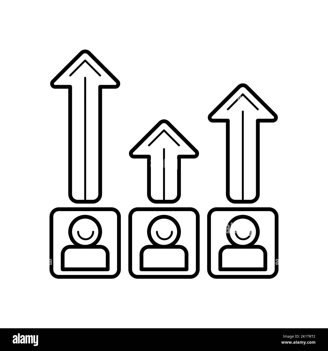 icona della classifica delle elezioni presidenziali, scegli il migliore per il tuo paese Illustrazione Vettoriale
