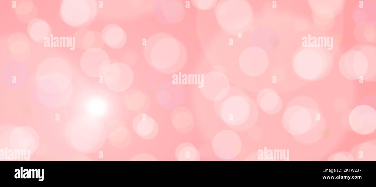 Pesca o corallo colore bokeh luci sfondo, abbagliante e pieno di scintilla, grande sfondo o banner immagine per persone, prodotti o testo, foto di scorta Foto Stock