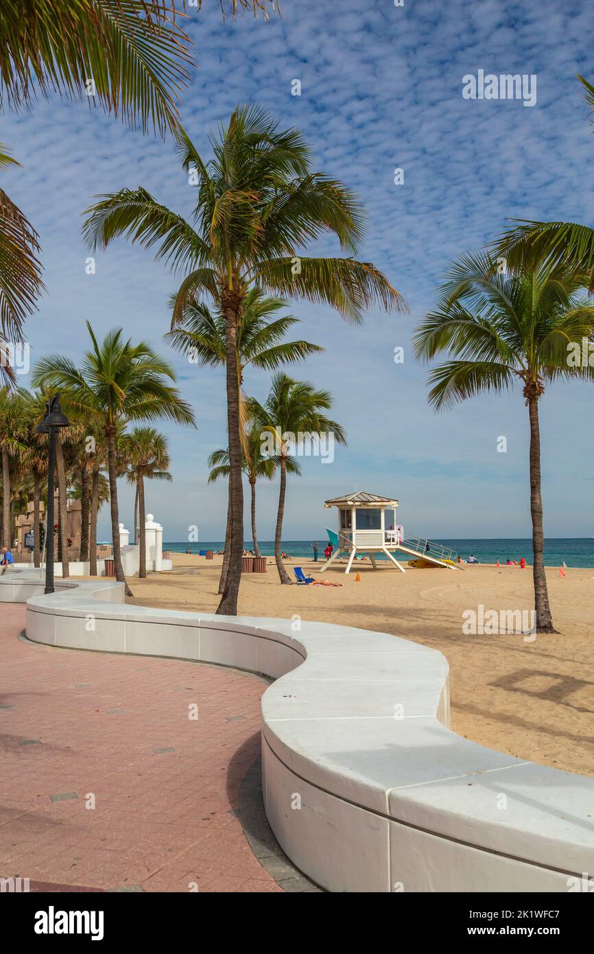 Spiaggia di Las Olas a Fort Lauderdale, Florida, Stati Uniti. Foto Stock Spiaggia di Las Olas a Fort Lauderdale, Florida, Stati Uniti. Foto Stock