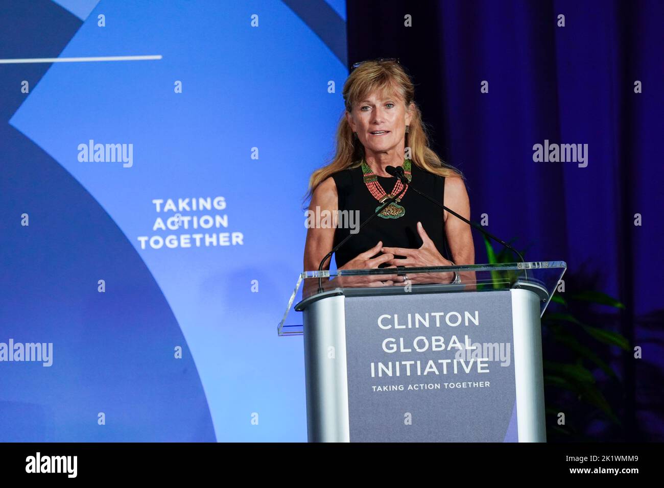 09/20/2022 New York City, New York Jacqueline Novogratz durante la 2022 Clinton Global Initiative tenutasi all'Hilton Midtown Martedì 20 settembre 2022 a New York City. Foto di Jennifer Graylock-Alamy News 917-519-7666 Foto Stock