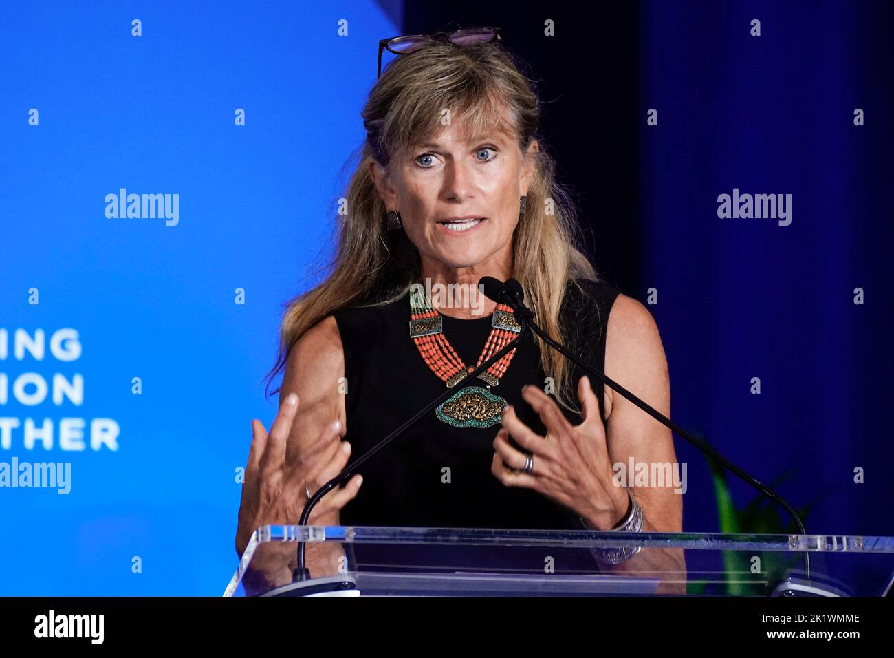 09/20/2022 New York City, New York Jacqueline Novogratz durante la 2022 Clinton Global Initiative tenutasi all'Hilton Midtown Martedì 20 settembre 2022 a New York City. Foto di Jennifer Graylock-Alamy News 917-519-7666 Foto Stock