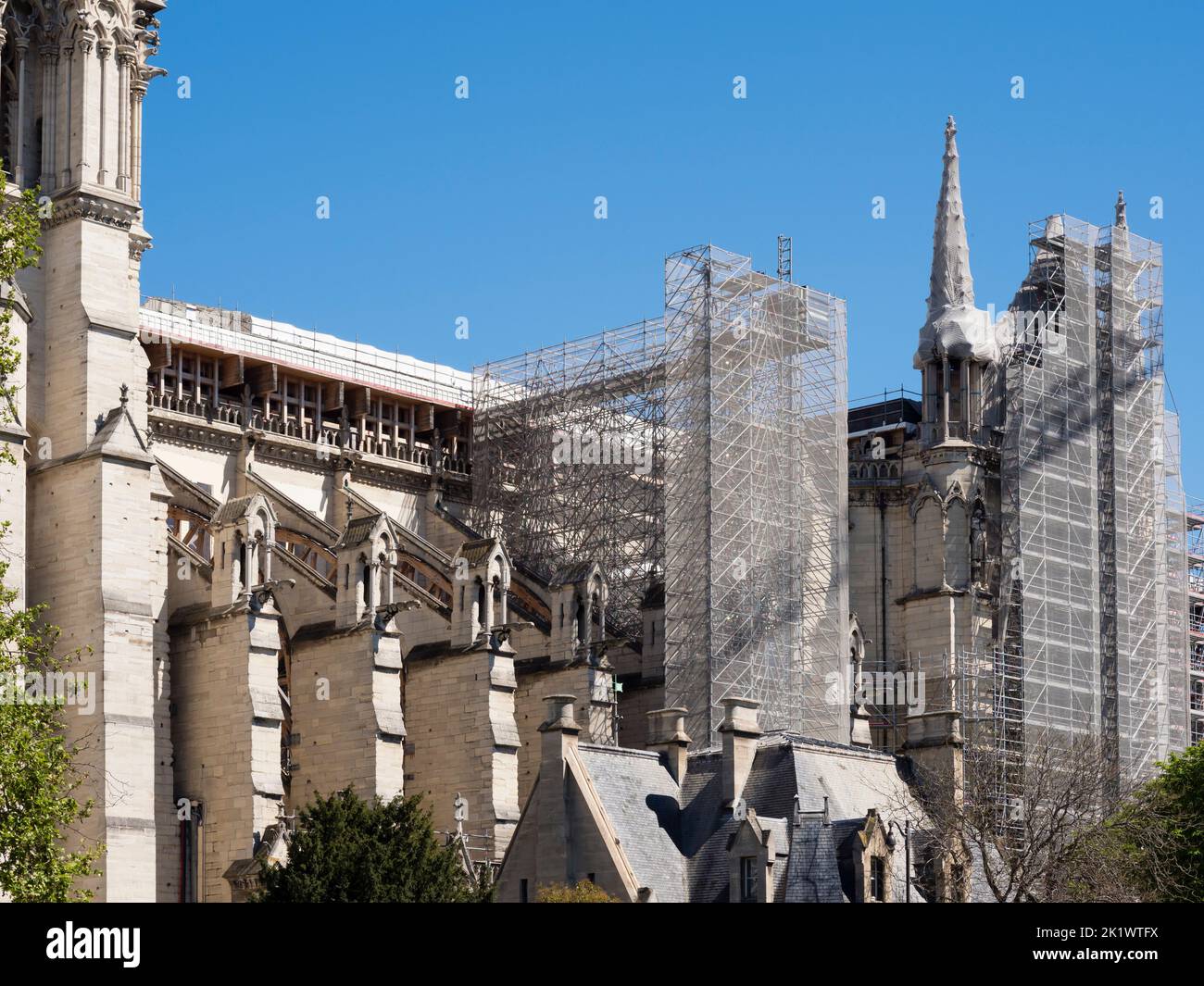 Cattedrale di Notre Dame a Parigi, Francia Foto Stock