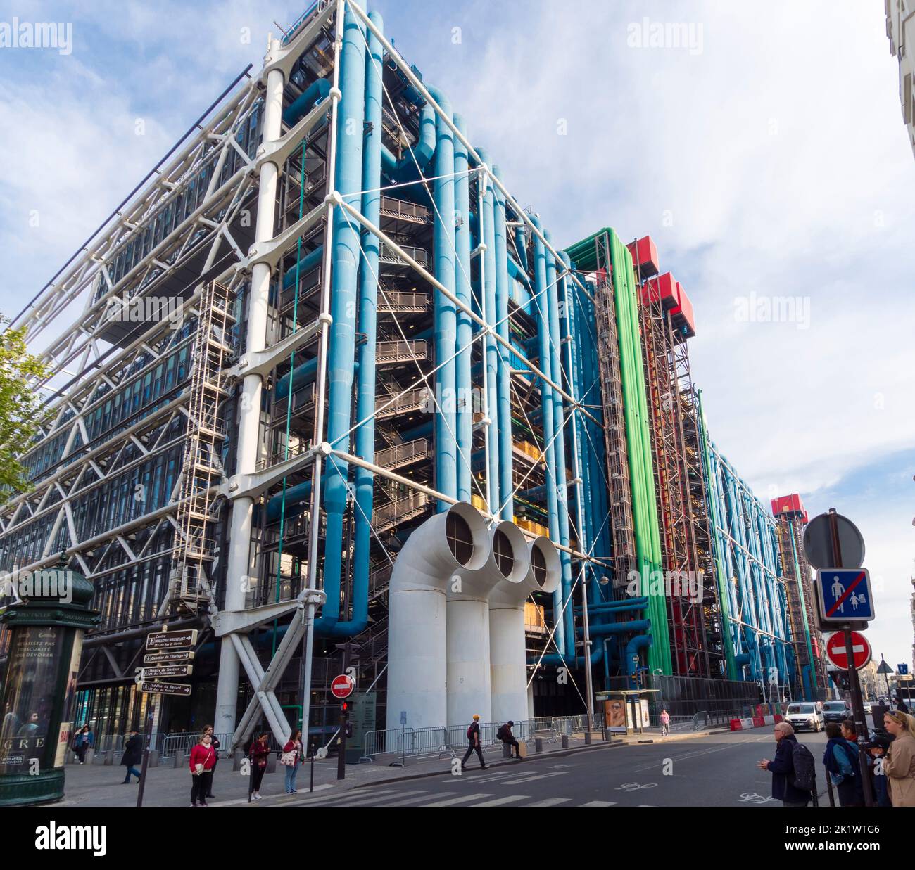 Centre Pompidou a Parigi, Francia Foto Stock