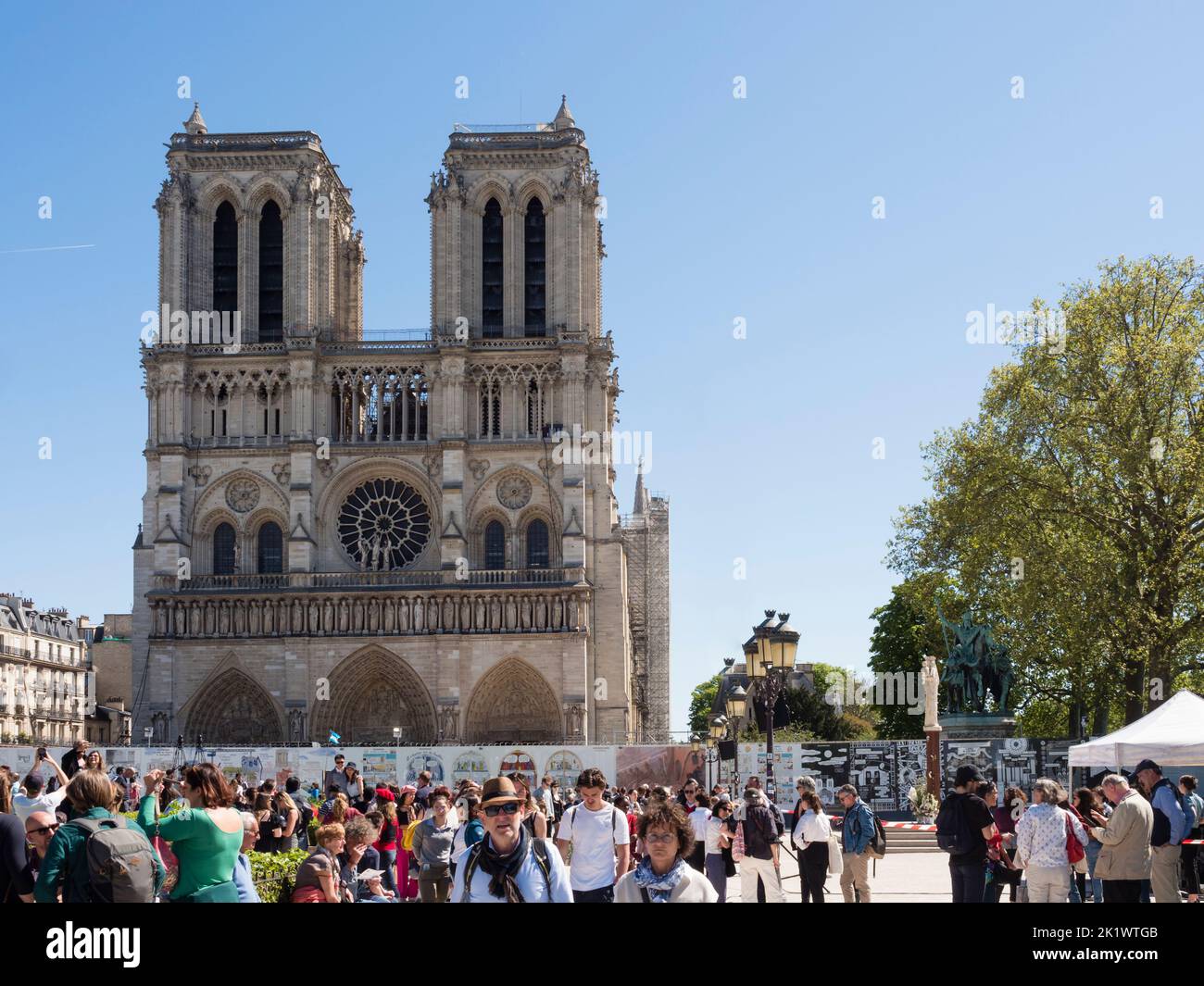 Cattedrale di Notre Dame a Parigi, Francia Foto Stock