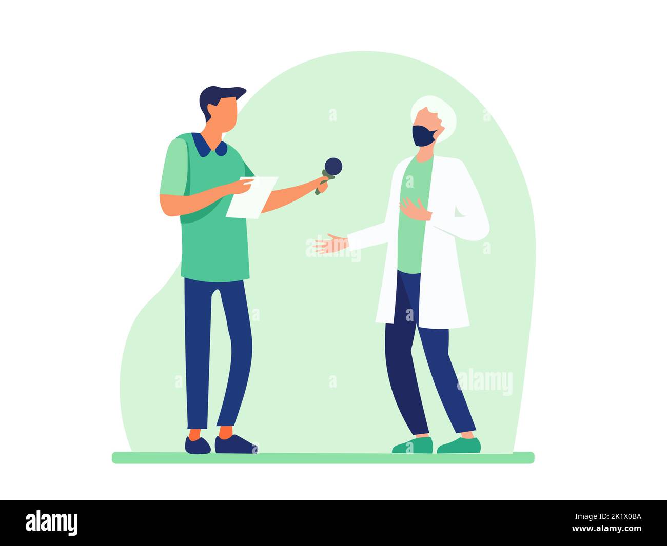 immagine composita medico giornalista modello di illustrazione Illustrazione Vettoriale