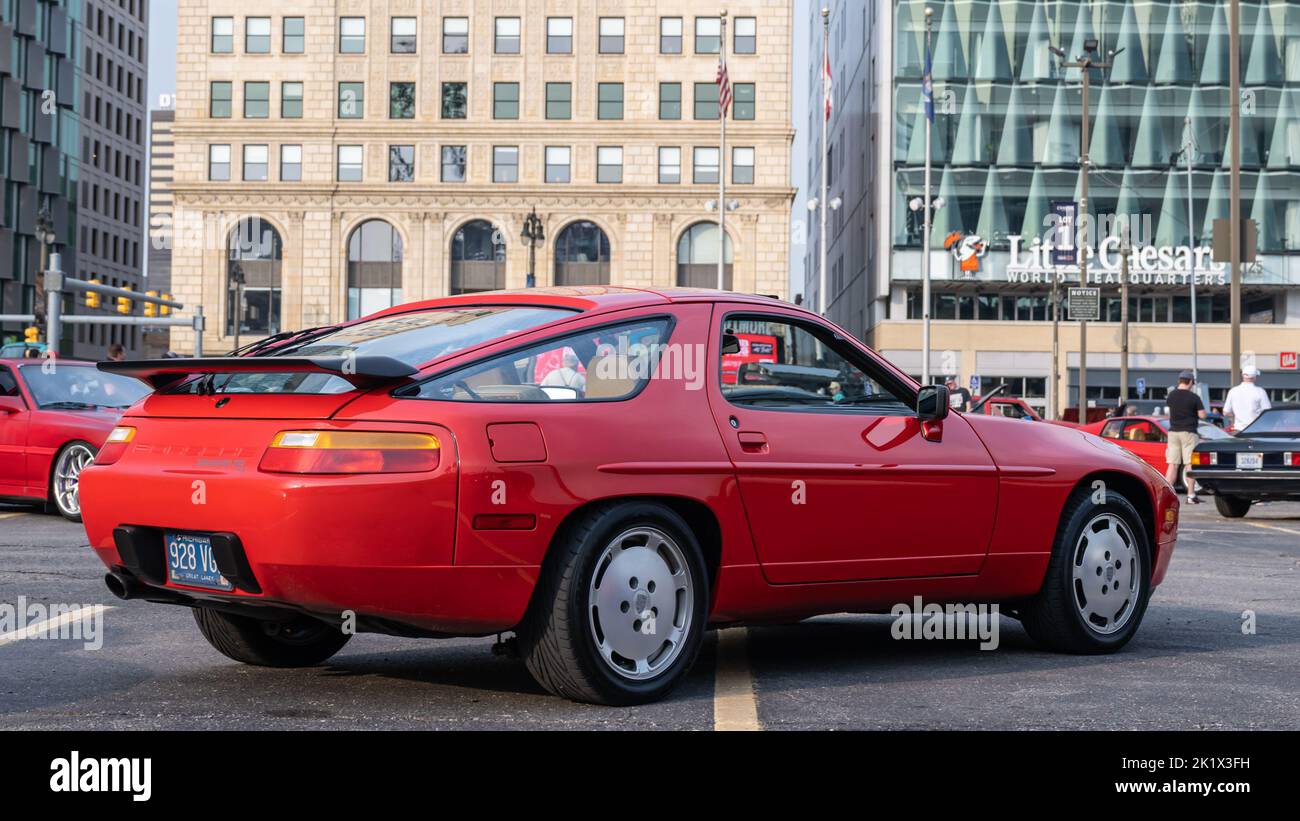 DETROIT, MI/USA - 17 SETTEMBRE 2022: Una Porsche 928S 1988 al Detroit Concours 'd Elegance. Foto Stock