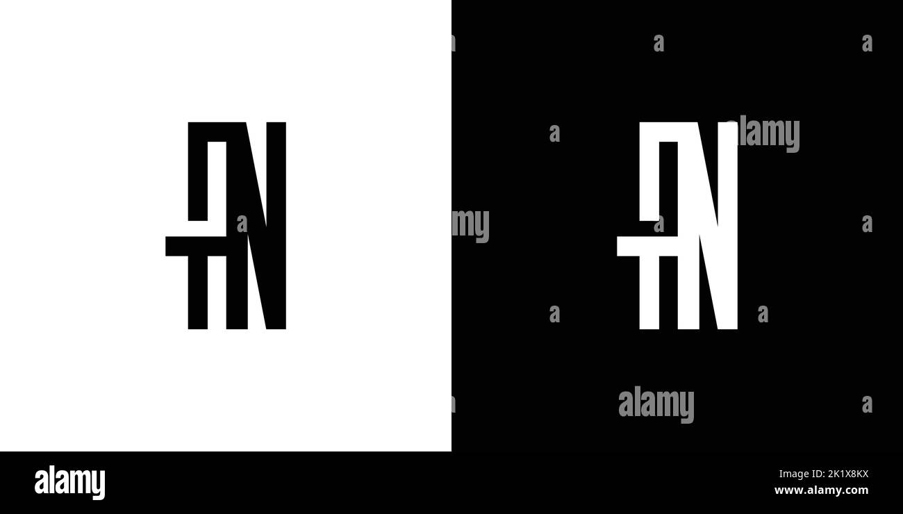Semplice e moderno lettera FN iniziali logo design Illustrazione Vettoriale