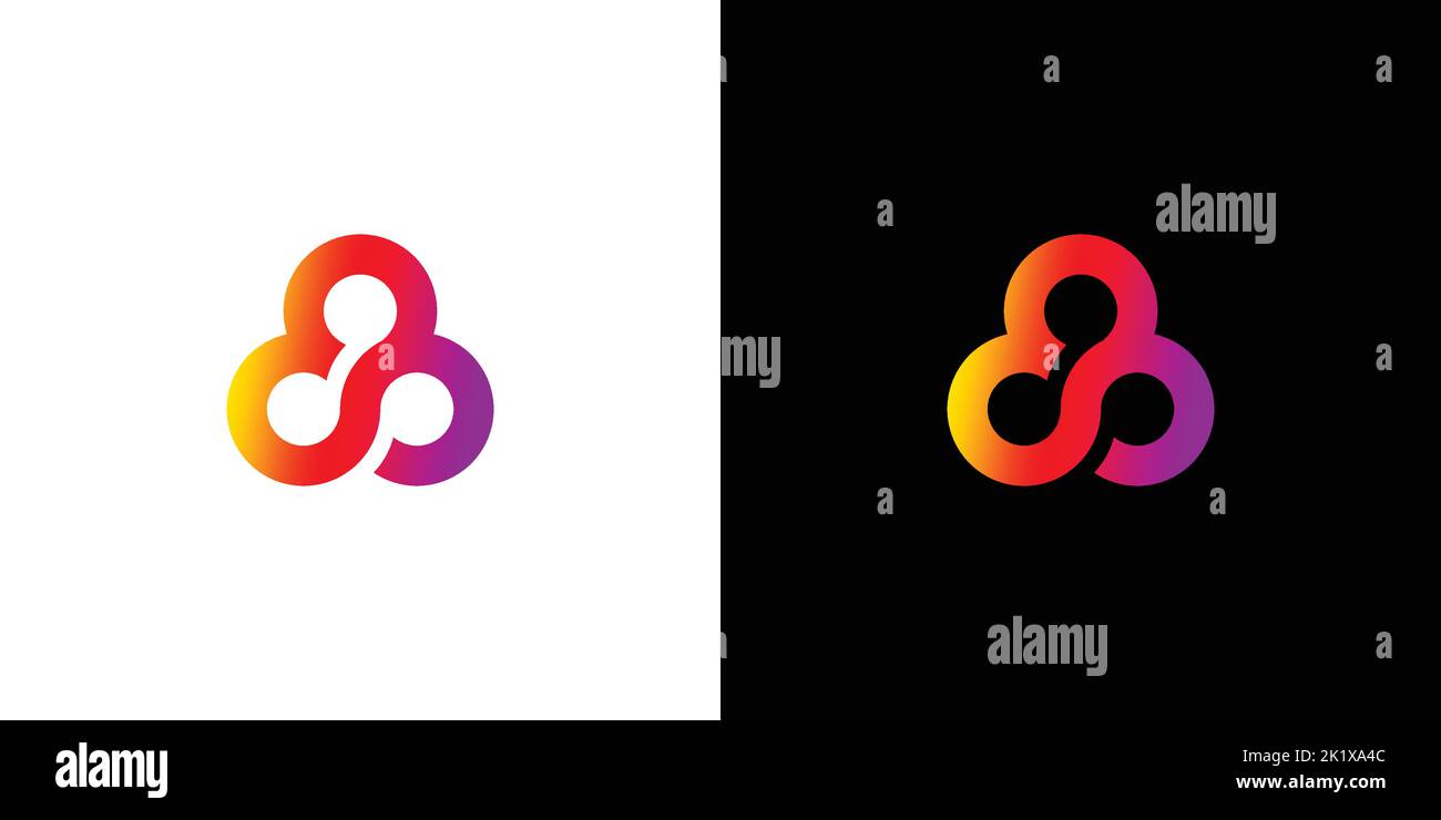 Design moderno e professionale con logo a tre cerchi Illustrazione Vettoriale