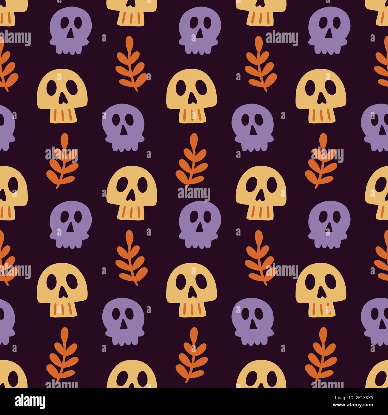 Silhouette fantasma di Halloween Scary Scull Illustrazione Vettoriale