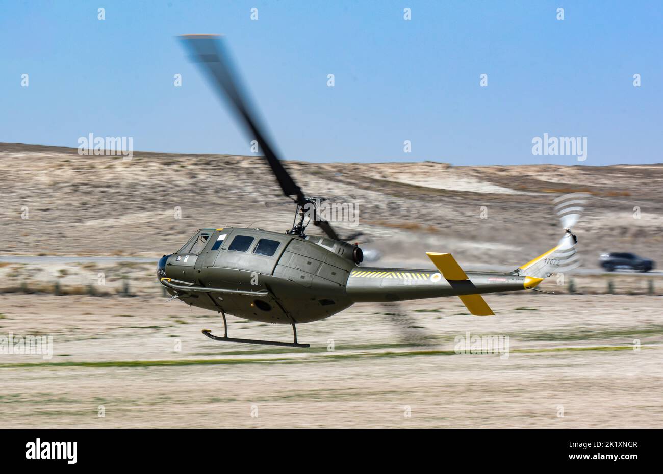 Bell UH-1 Iroquois, soprannome elicottero militare Huey al SHG AIRSHOW 2022 Sivrihisar, Eskisehir Turkiye Foto Stock