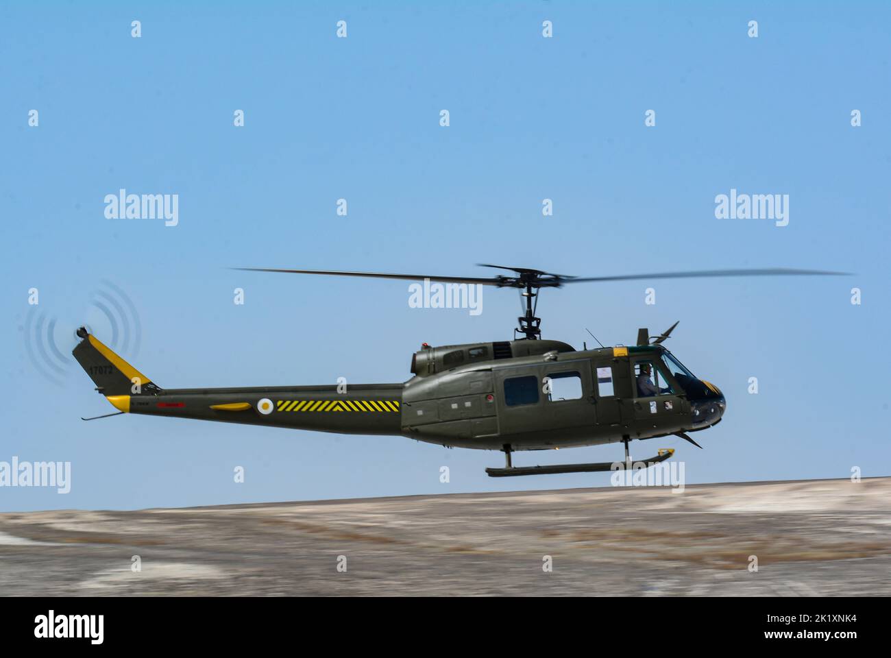 Bell UH-1 Iroquois, soprannome elicottero militare Huey al SHG AIRSHOW 2022 Sivrihisar, Eskisehir Turkiye Foto Stock