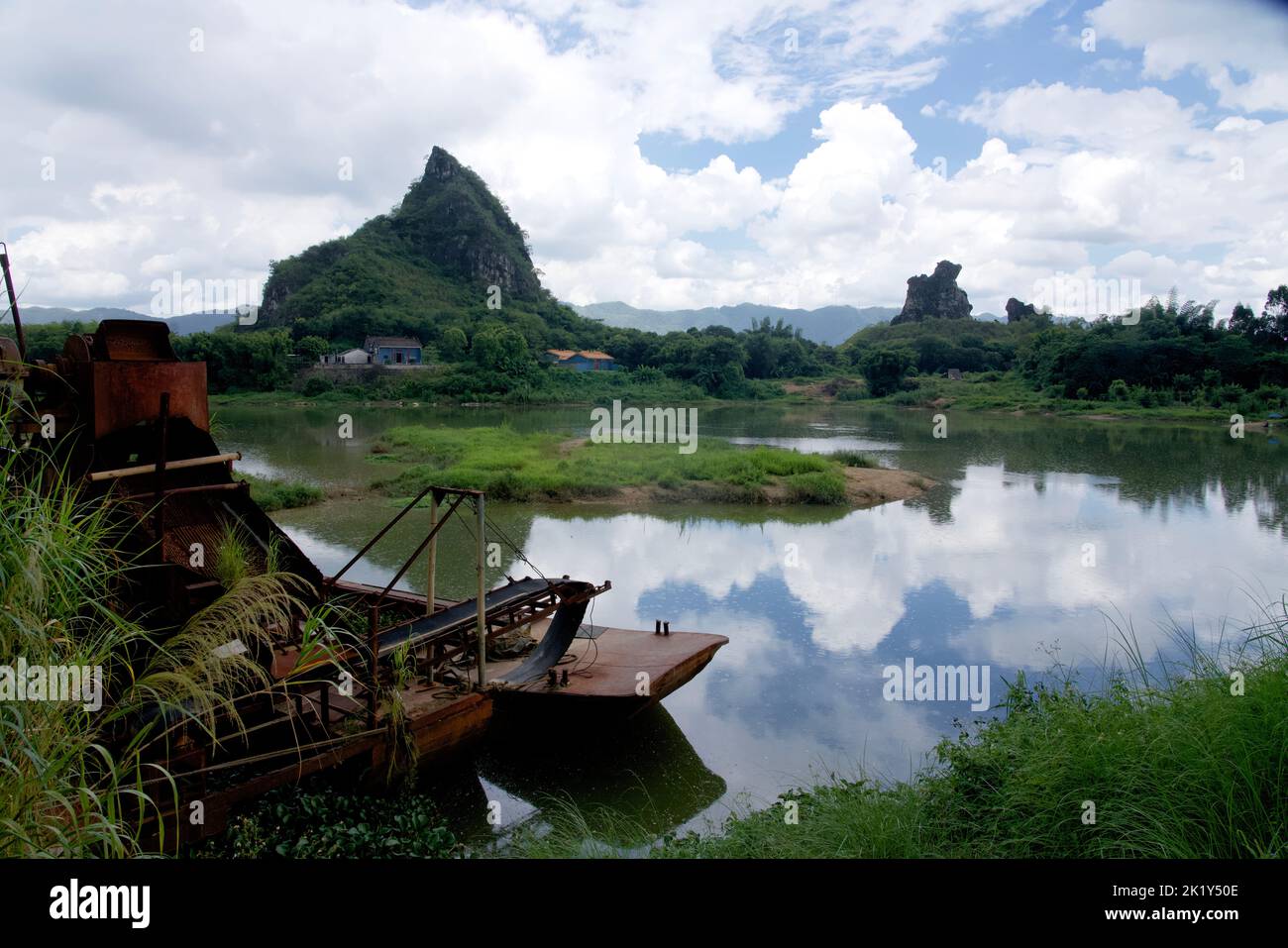 Ripide colline del sud della Cina Foto Stock