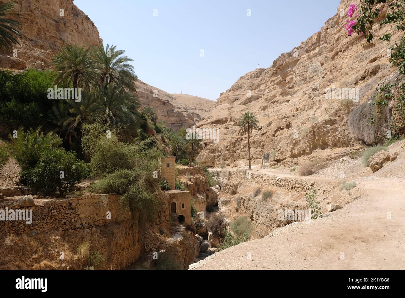 Wadi al-Kelt a Gerico Foto Stock