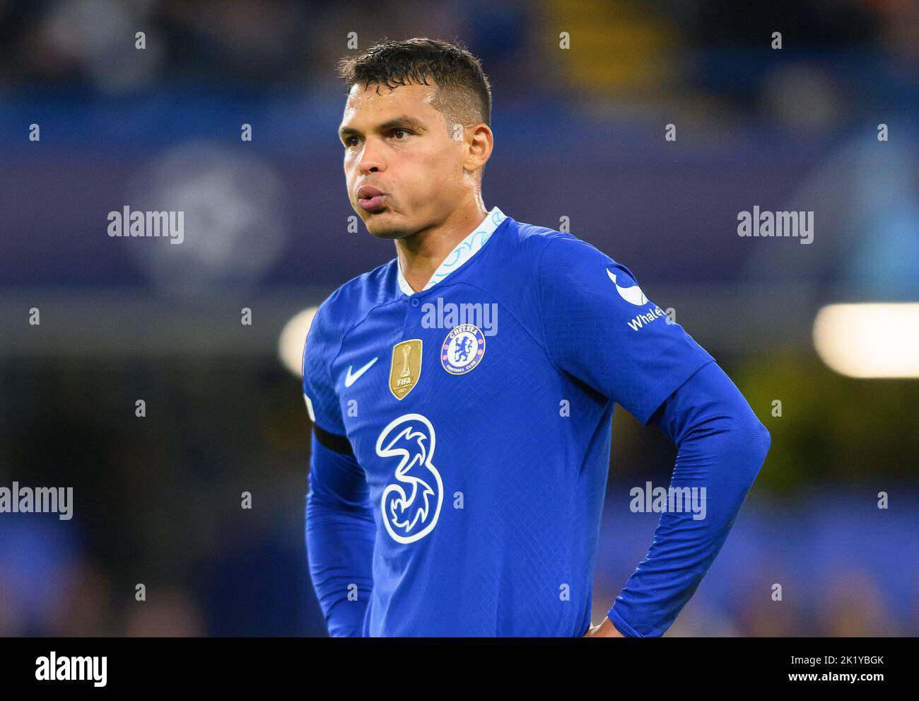 14 set 2022 - Chelsea contro RB Salzburg - UEFA Champions League - Gruppo e - Stamford Bridge Thiago Silva di Chelsea durante la partita della Champions League a Stamford Bridge. Foto : Mark Pain / Alamy Live News Foto Stock