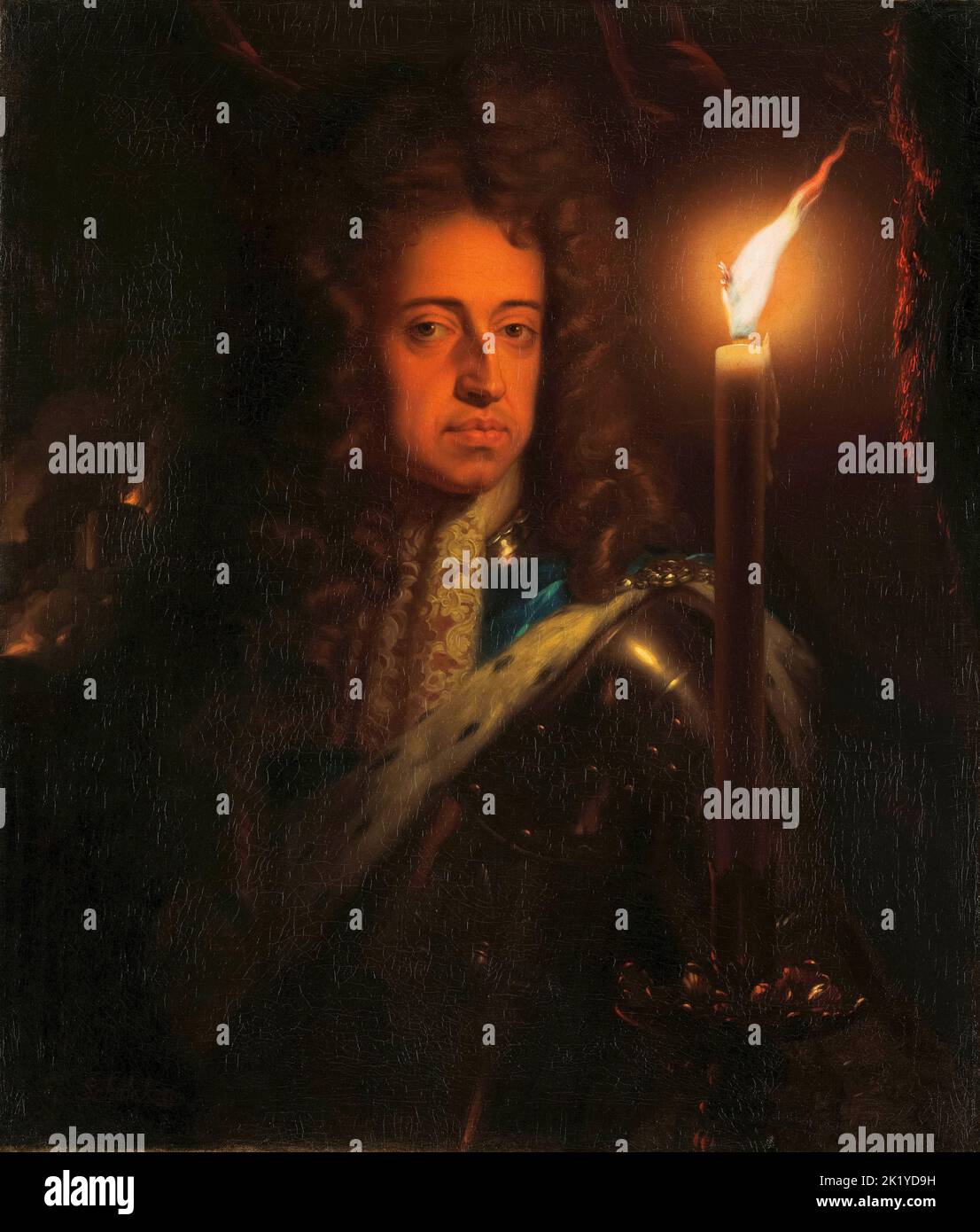 Guglielmo III (1650-1702), Principe d'Orange e Re d'Inghilterra (1689-1702), dipinto a olio di Godfried Schalcken, 1692-1697 Foto Stock