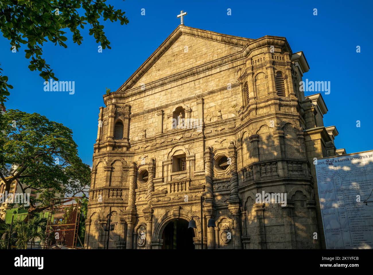 La malato chiesa cattolica a Manila nelle Filippine Foto Stock