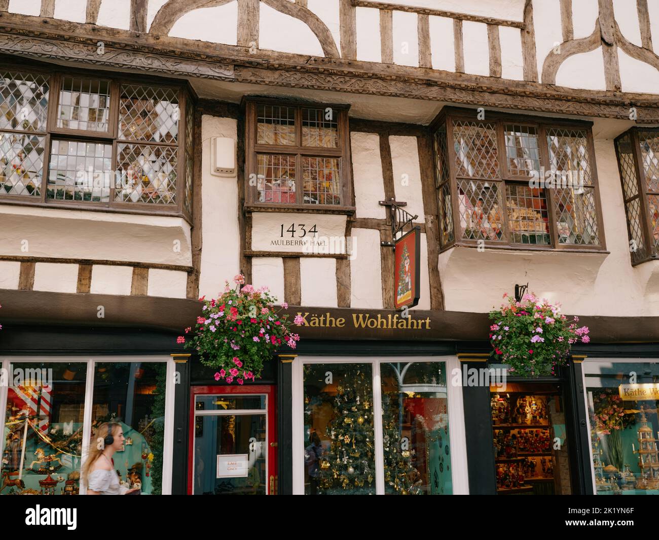 Käthe Wohlfahrt negozio di Natale tutto l'anno a Stonegate, York, North Yorkshire, Inghilterra, Regno Unito Foto Stock