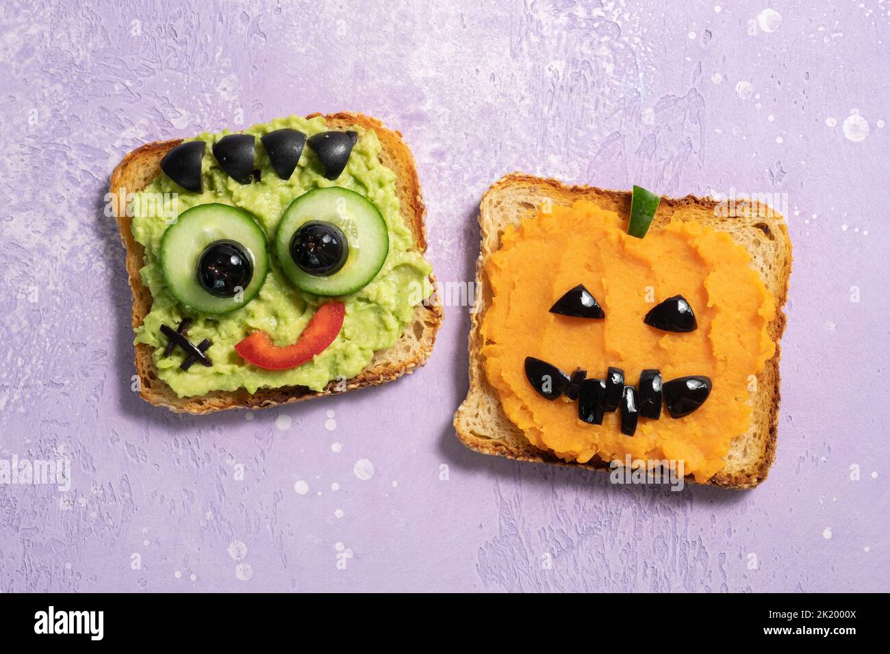 Divertimento Halloween mostri toast Foto Stock