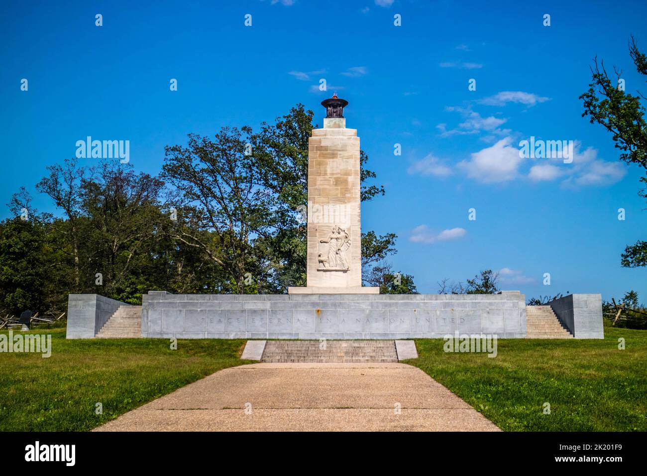 Eterna luce Peace Memorial a Gettysburg, Pennsylvania Foto Stock