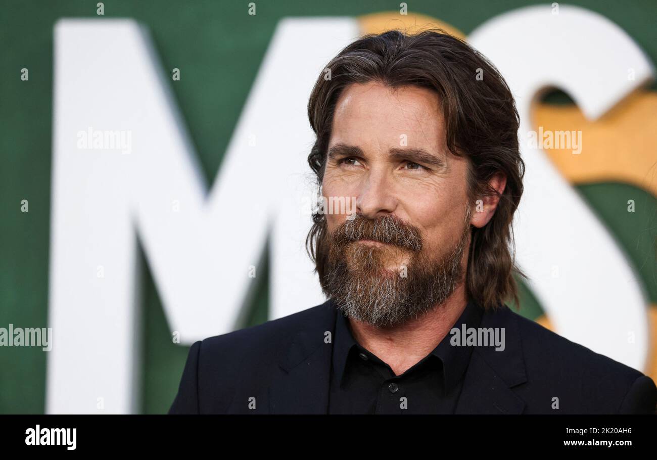 Il membro del cast Christian Bale partecipa alla prima europea del film 'Amsterdam', a Londra, Gran Bretagna 21 settembre 2022. REUTERS/Tom Nicholson Foto Stock