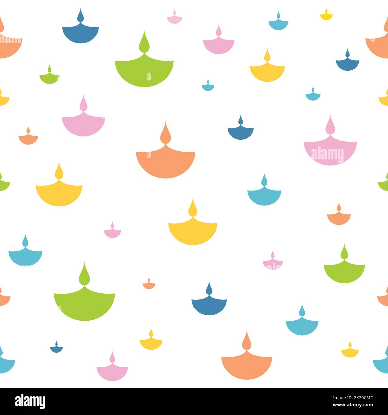 sfondo colorato diwali diya pattern Illustrazione Vettoriale