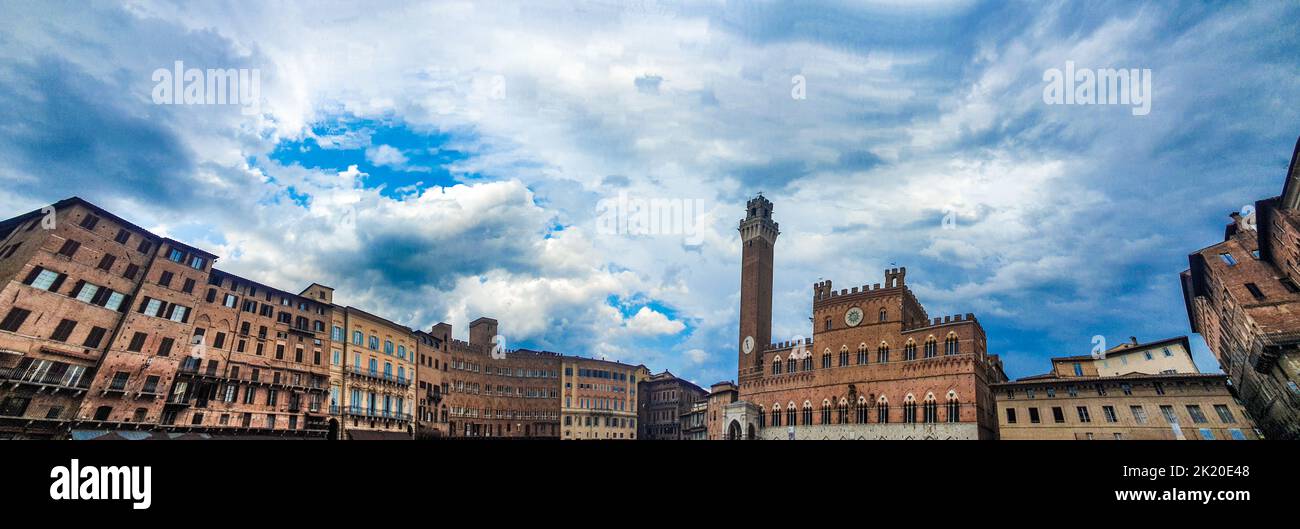 Palazzo pubblico (Museo Civico), Piazza del campo Foto Stock