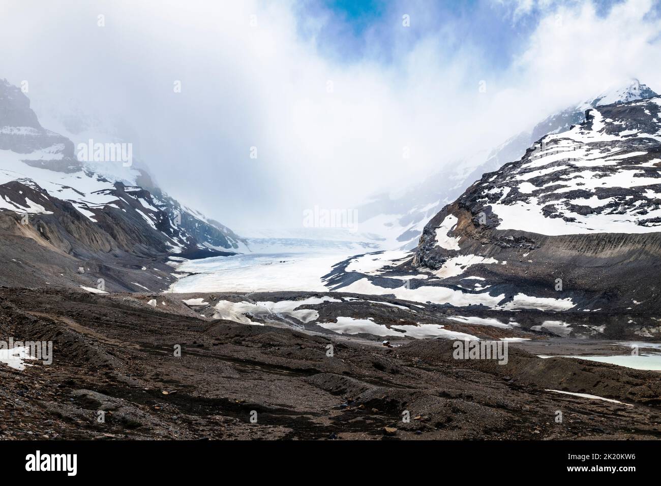 Snow Dome Mountain; Dome Glacier; Columbia Ice Fields; Jasper National Park; Alberta; Canada Foto Stock