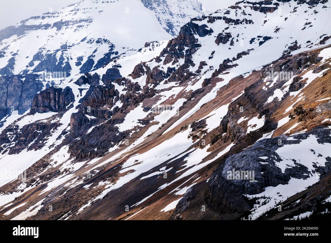 Snow Dome Mountain; Dome Glacier; Columbia Ice Fields; Jasper National Park; Alberta; Canada Foto Stock