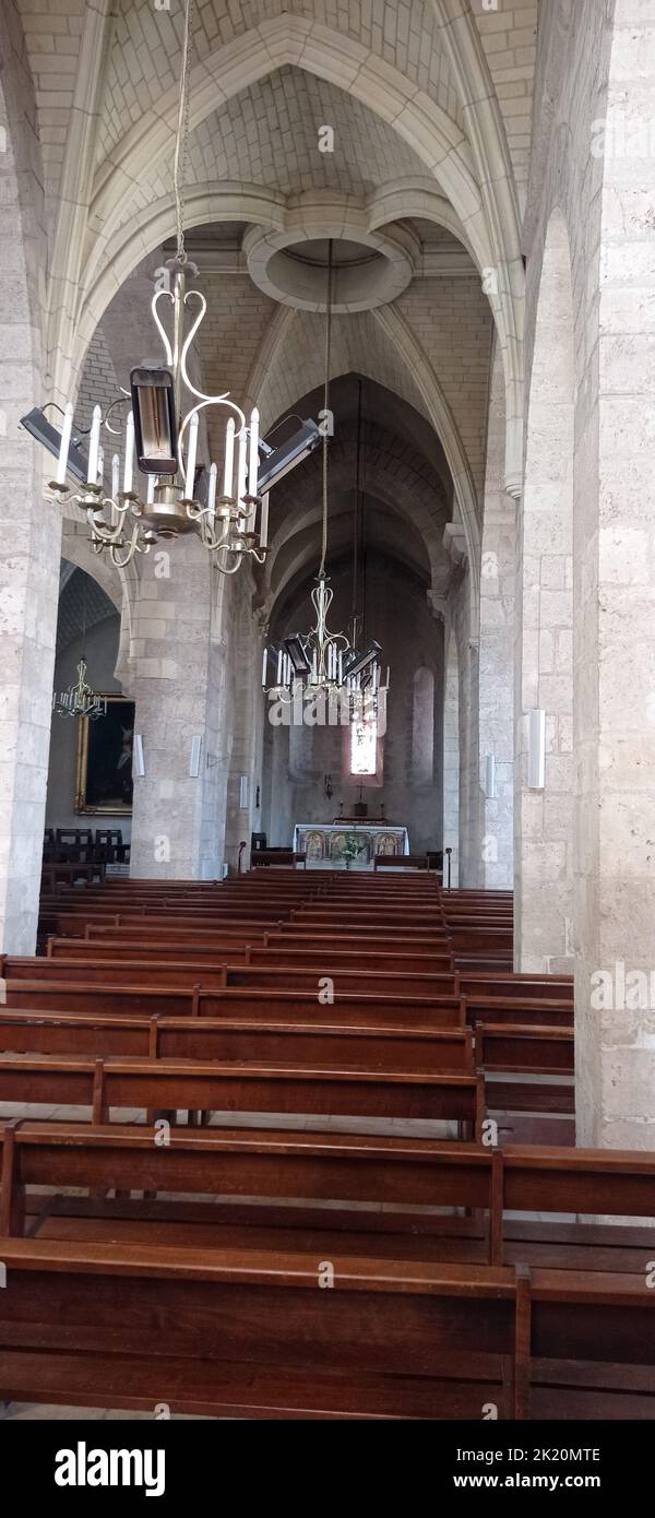 Église Saint Aignan, Cour-Cheverny, Loir-et-Cher, Francia Foto Stock