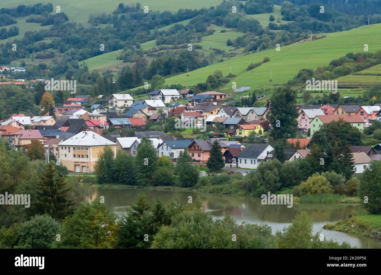 Dolny Stefanov e Stefanov nad Oravou villaggio nella regione di Zilina, Slovacchia. Foto Stock