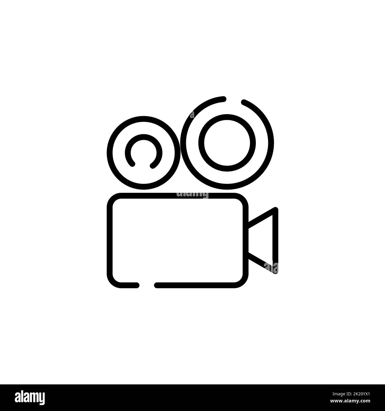 Video, Riproduci, Film, Player, Movie Icon design Concept. Illustrazione Vettoriale