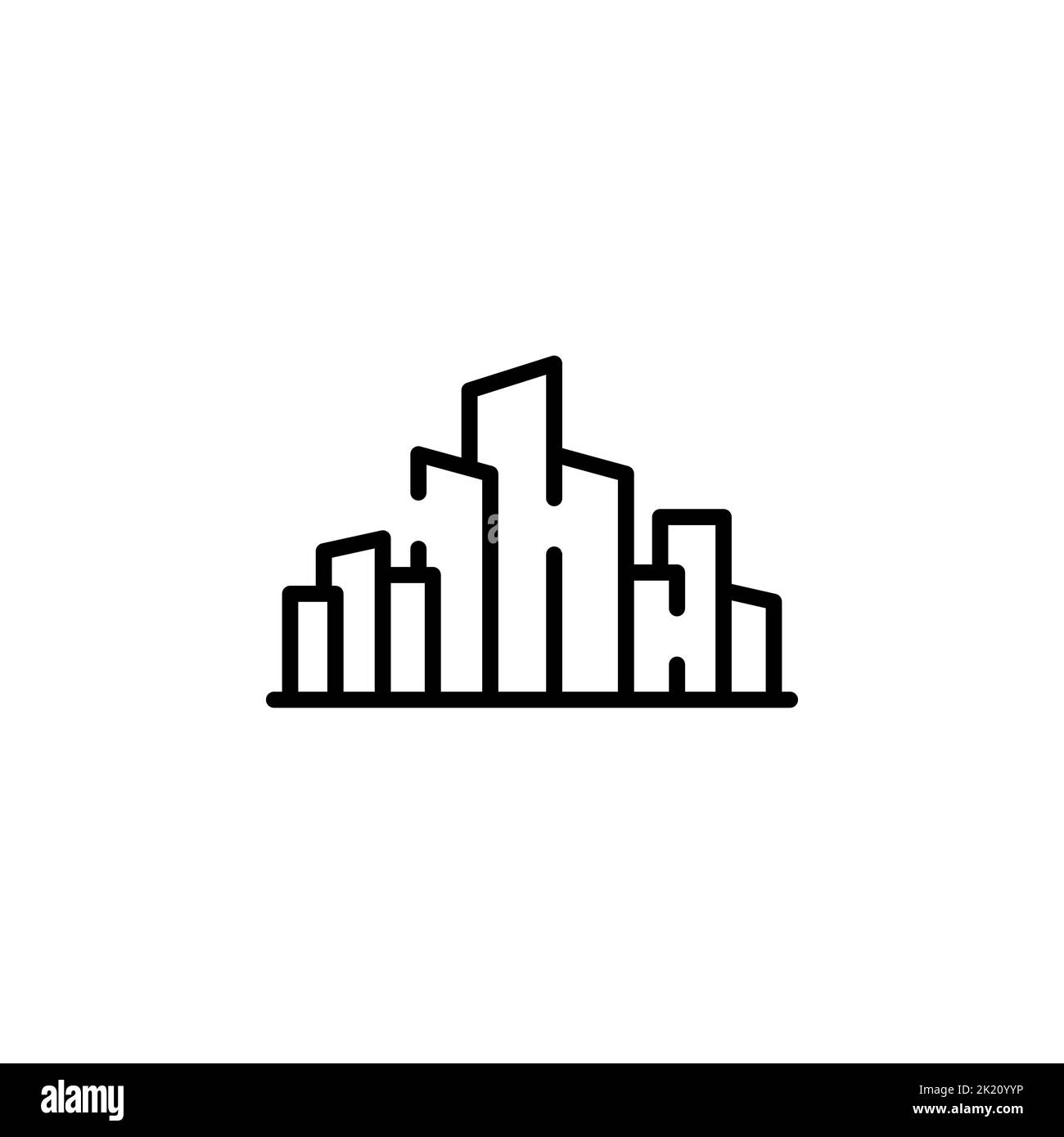 Città, Città, Urban icona design concetto. Illustrazione Vettoriale