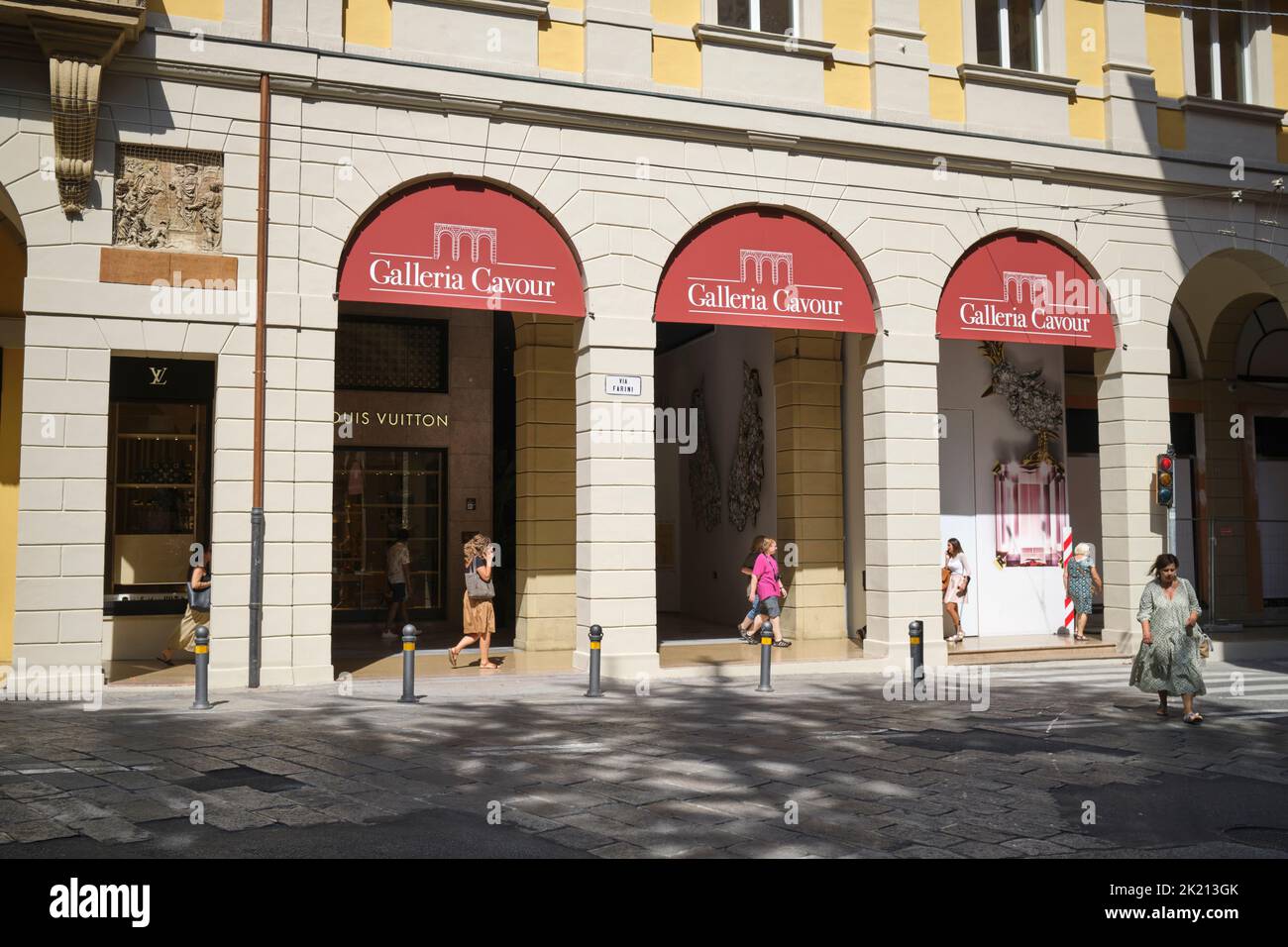 Galleria Cavour Bologna Italia Foto Stock
